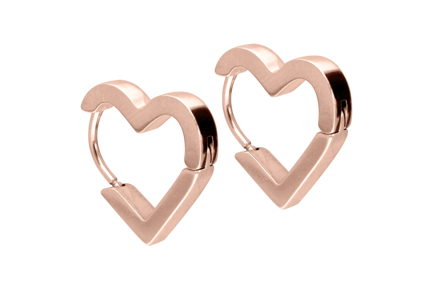 Chirurgenstahl Ohrclicker Creolen HERZ von Piercingline